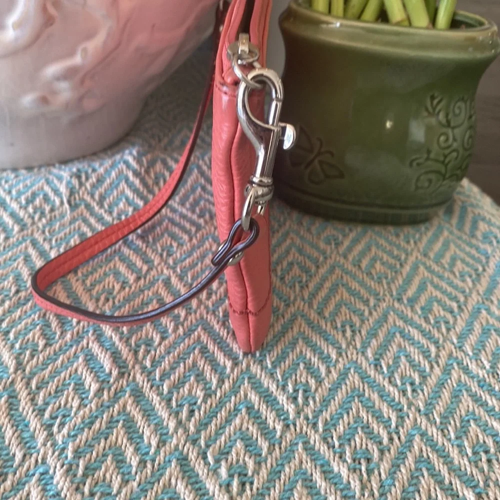 Coach Wristlet (Peach) w/Silver Hardware - Picture 3 of 10